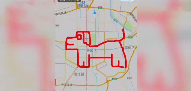 最创意跑者！50岁大叔爱好跑步作画bandao下载一年创作60幅跑图(图4)